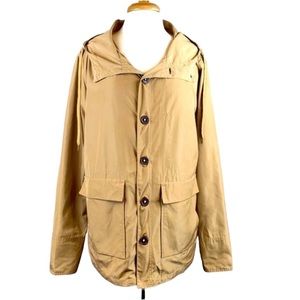 Khaki Cargo Five Four Lightweight Nylon Windbreaker Jacket